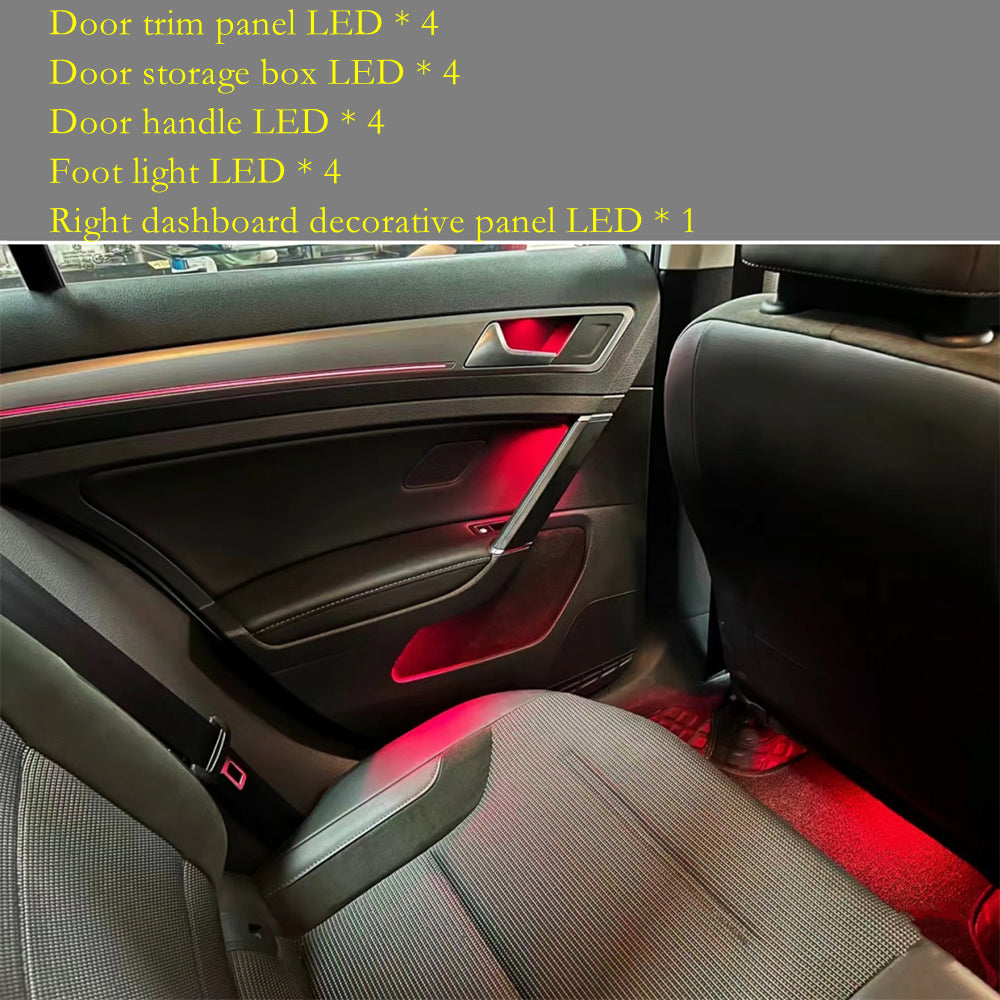 For Volkswagen Golf 7/7.5 LED ambient light decorative panel  Interior lights 64 color atmosphere upgrade Button APP