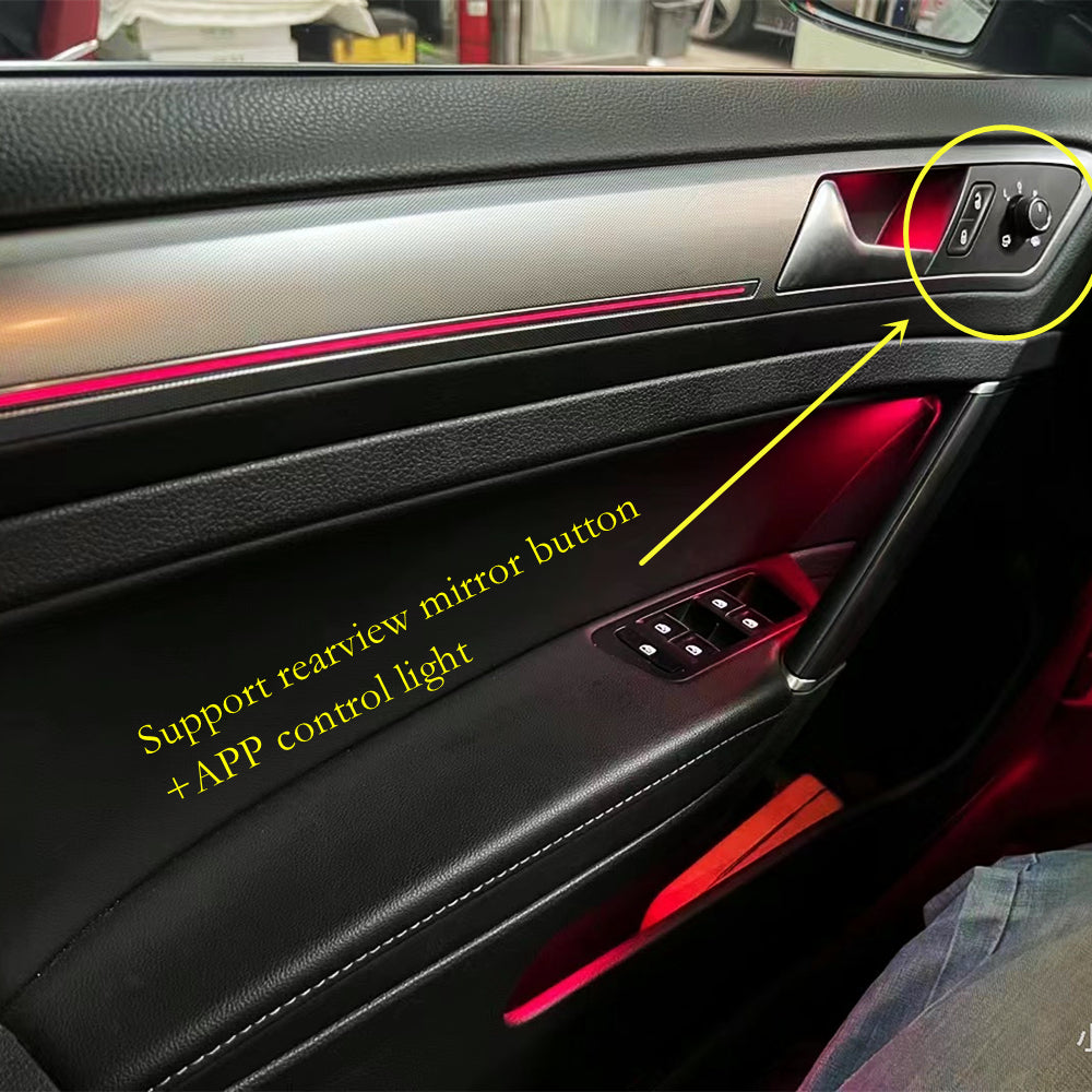 For Volkswagen Golf 7/7.5 LED ambient light decorative panel  Interior lights 64 color atmosphere upgrade Button APP