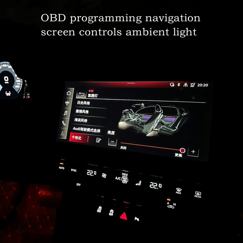 Automotive LED ambient light for Audi A3 S3 Door light guide strip Instrument panel vent interior atmosphere modification parts
