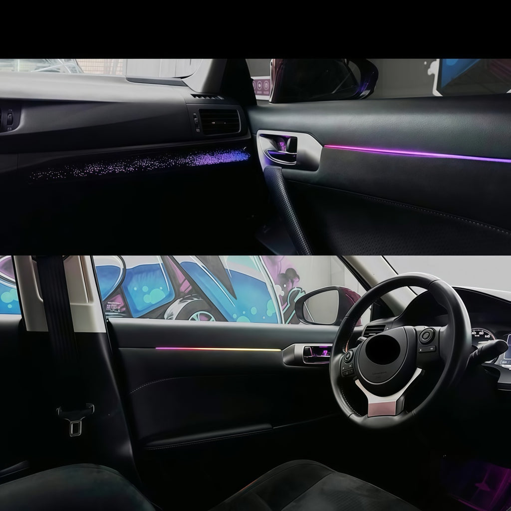 Car LED Ambient light for Lexus CT200 64-color Door light guide strip Instrument panel luminous decorative panel APP control