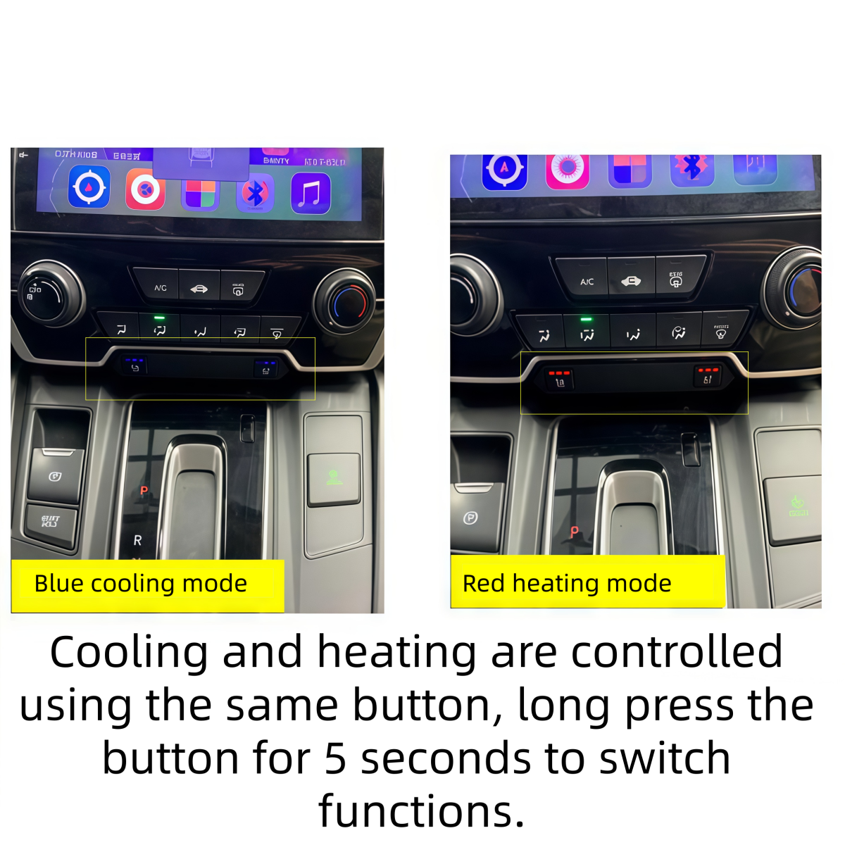 Car Seat Cooling and Heating for Honda CRV 2017-2022 Seat blower Backrest heating pad 3-speed adjustment control