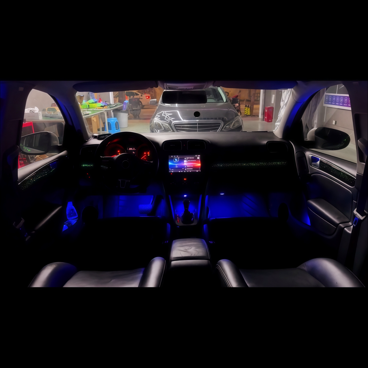 Car LED Ambient light for Volkswagen Golf 6 Door 64-color decorative panel light Interior Atmosphere modification APP control