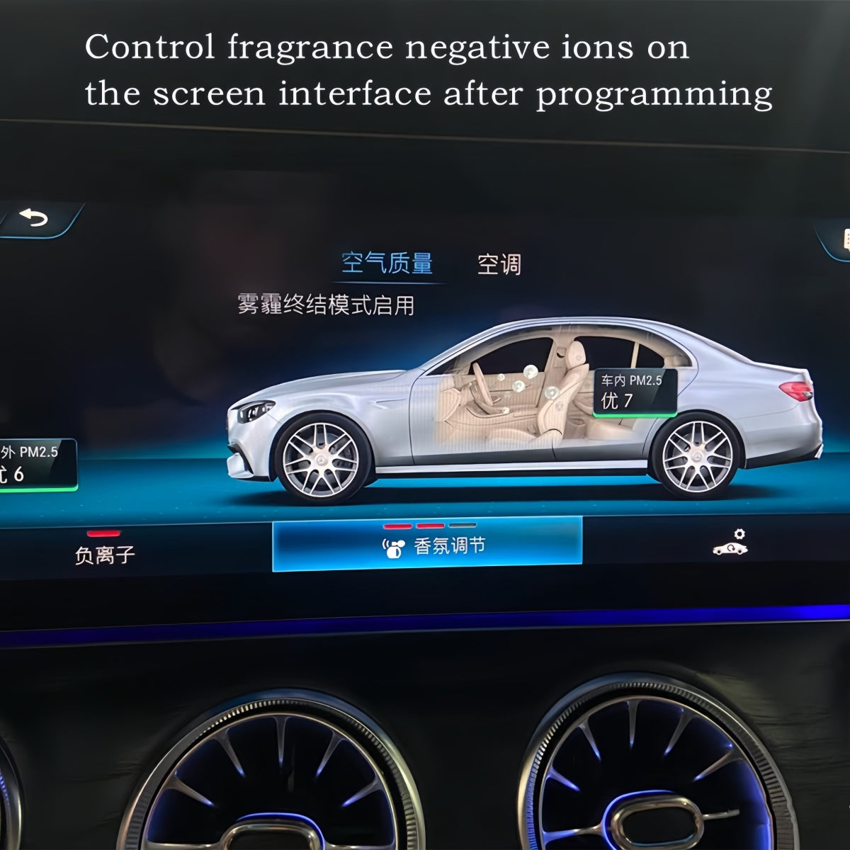 For Mercedes-Benz W205 X253 W222 W167 X167 Car Fragrance system Negative ion generator Perfume machine Original screen control