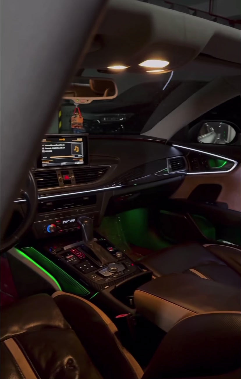 Car Atmosphere light Suitable for Audi A7 C7 Door LED decorative panel light 64 colors interior Atmosphere modification